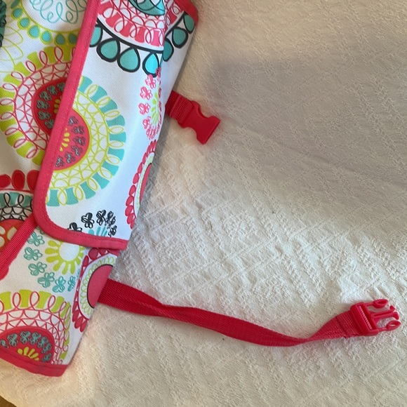 Thirty One 31 Pack and pull caddy car organizer, citrus medallion. Pink - Picture 3 of 16